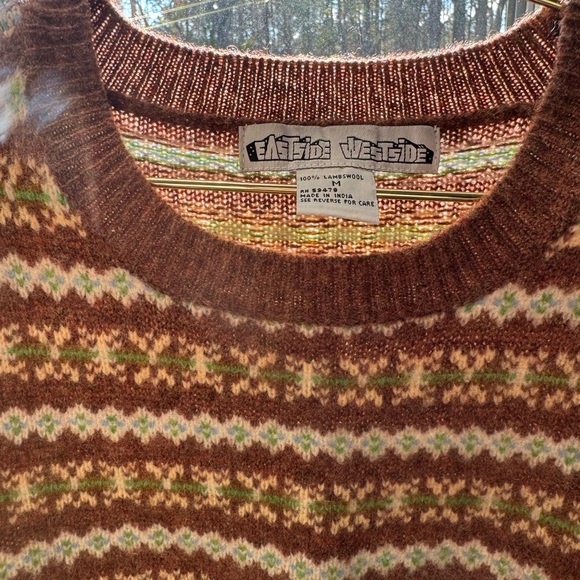 Brown Patterned Women's Sweater - Picture 4 of 4